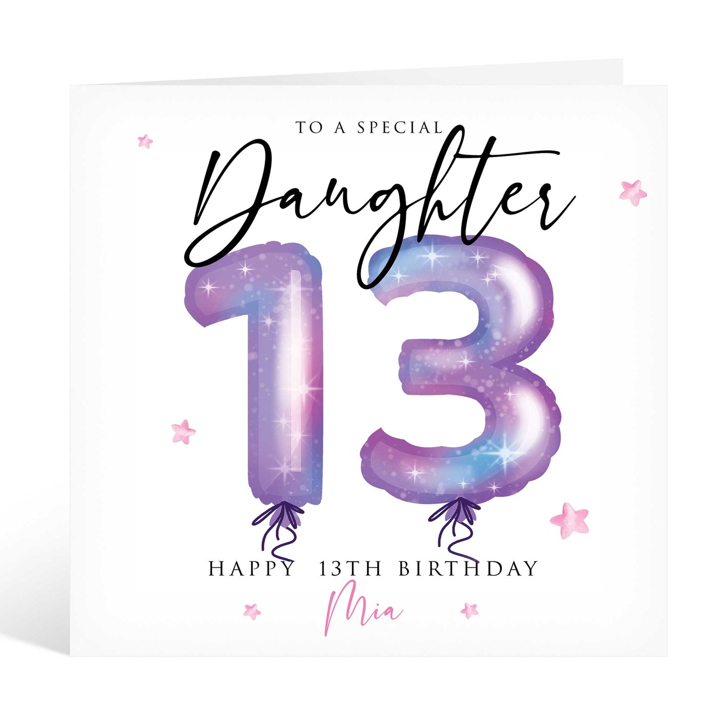 To a Special Daughter Happy 13th Balloon Birthday Card