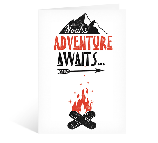 Congratulations Your Adventure Awaits Hiking Wedding Card
