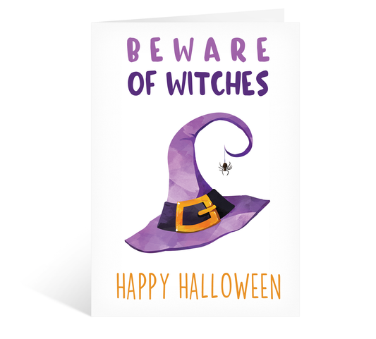 Halloween Beware of Witches Card