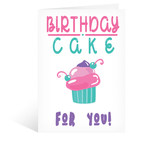 Birthday Cake For You Birthday Card for Mum or Dad