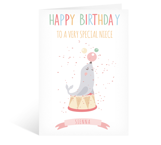 Cute Happy Birthday to a Special Niece or Nephew Boy or Girl Card