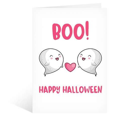Happy Halloween Boo Ghost Card
