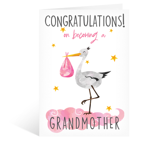 Congratulations On Becoming a Grandmother Baby Card
