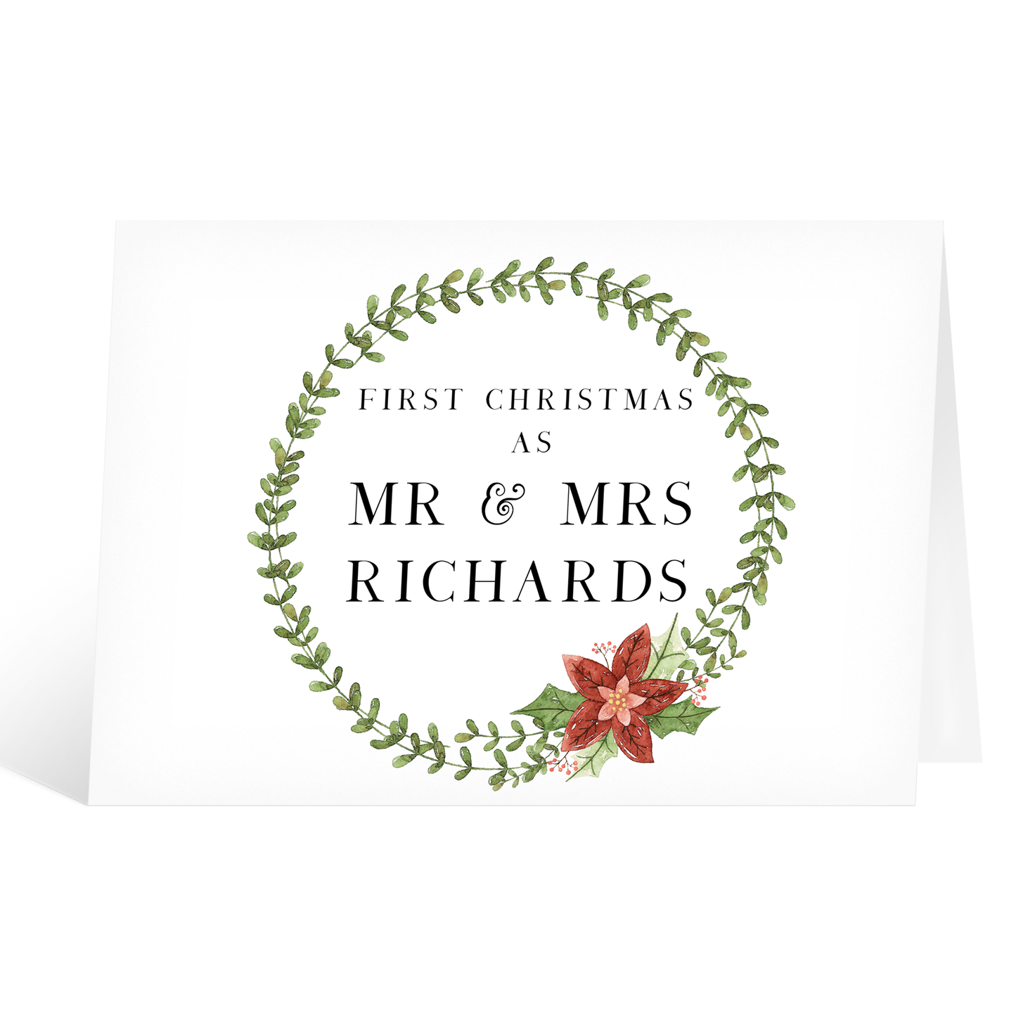 First Christmas As Mr & Mrs Wedding Card