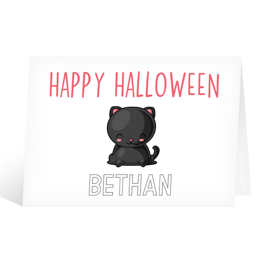 Personalised Happy Halloween Card