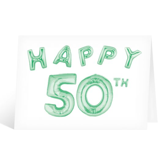 happy 50th birthday card foil balloon