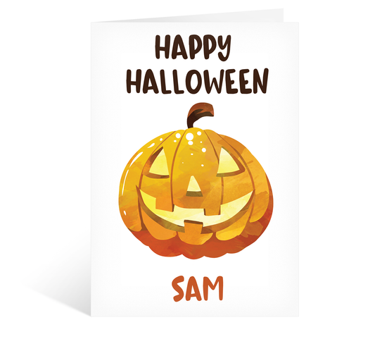 Personalised Happy Halloween Card