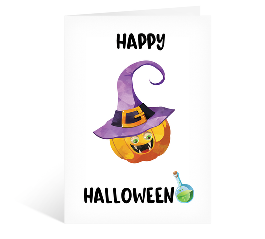 Happy Halloween Pumpkin Card