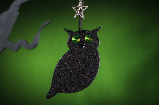 Swarovski Crystal Hanging Owl Decoration