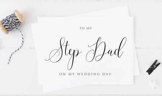 To My Step Dad On My Wedding Day Card