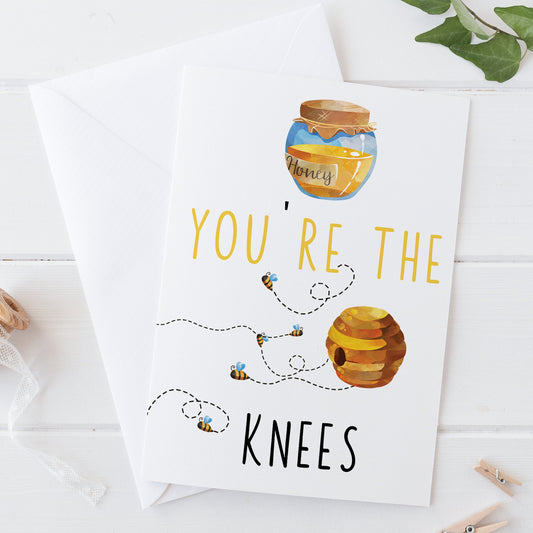 Honey You're the Bees Knees Happy Birthday Valentines Card