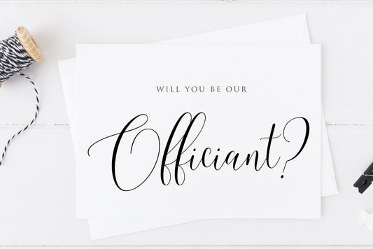 Will You Be Our Officiant Wedding Card