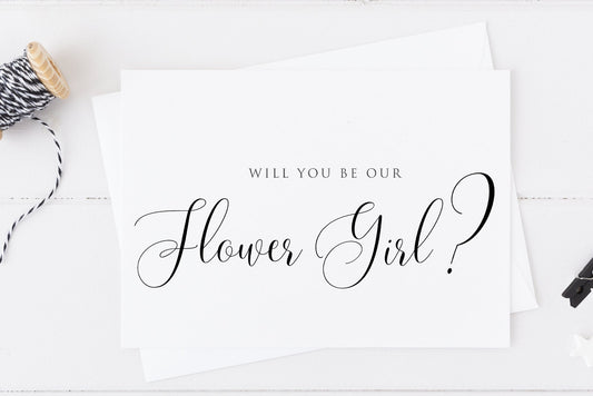Will You Be Our Flower Girl Wedding Card