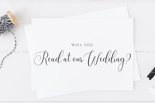 Will You Read At Our Wedding Card