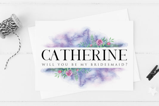 Will You Be My Bridesmaid Wedding Card