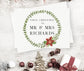 First Christmas As Mr & Mrs Wedding Card