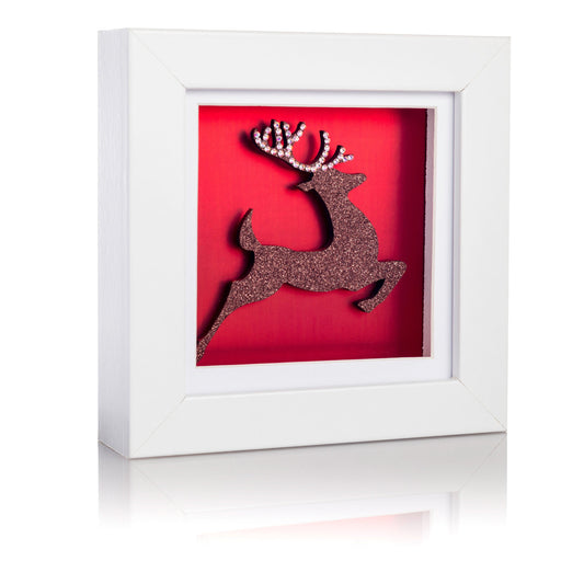 Swarovski Crystal Reindeer Box Frame Christmas