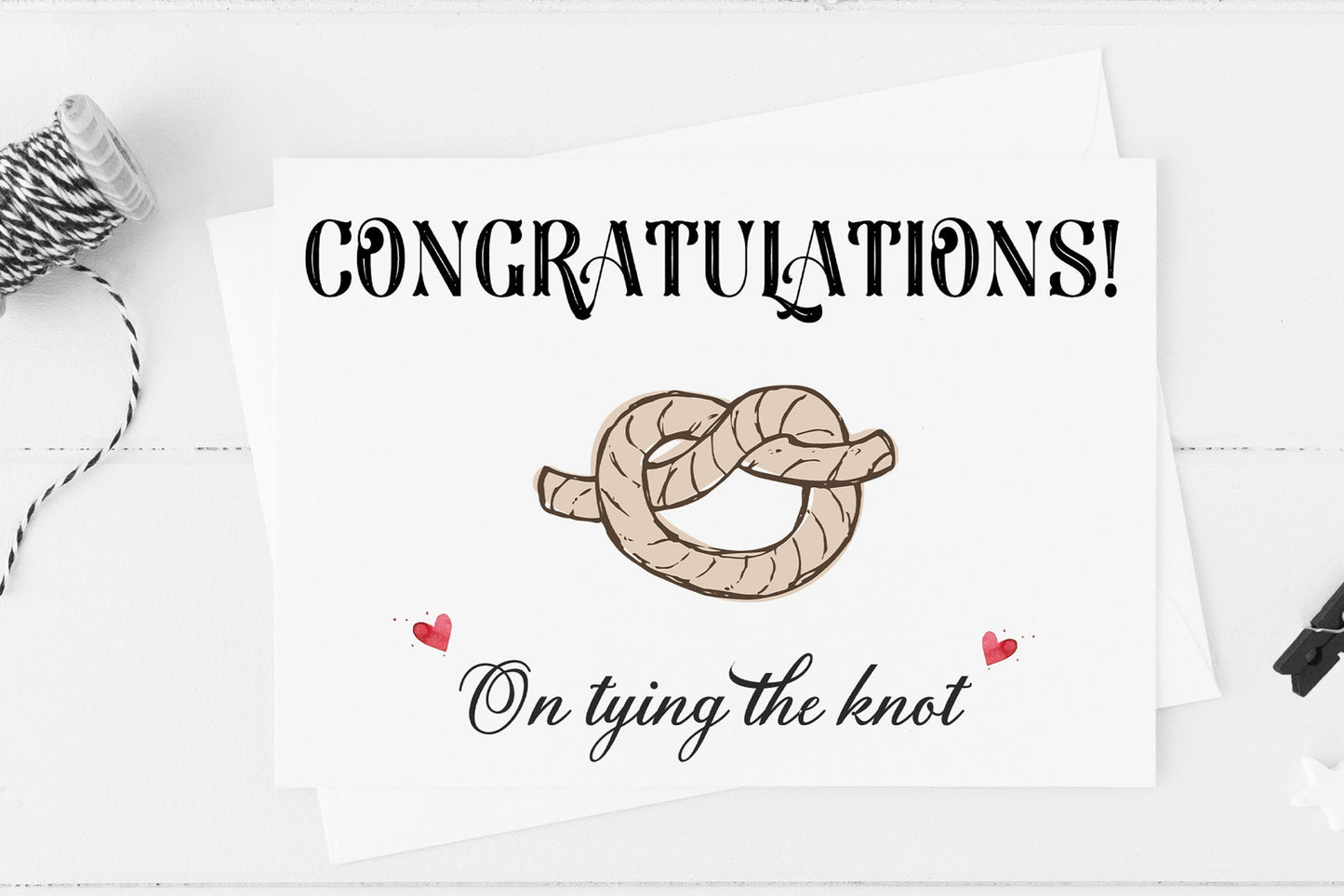 Congratulations On Tying The Knot Wedding Card