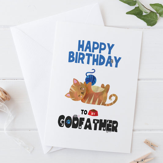 Happy Birthday To My Godfather Dad Card