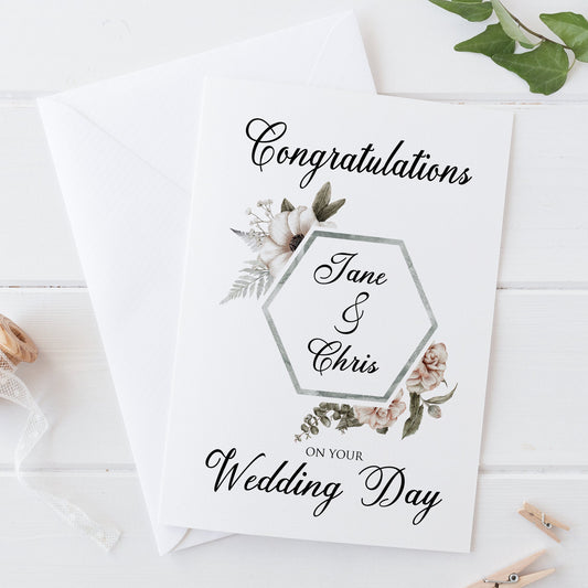 Personalised Congratulations On Your Wedding Day Card