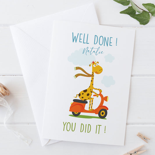 Personalised Well Done You Did It! Congratulations Card
