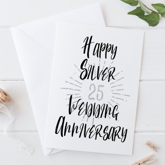 Happy Silver Wedding Anniversary Card