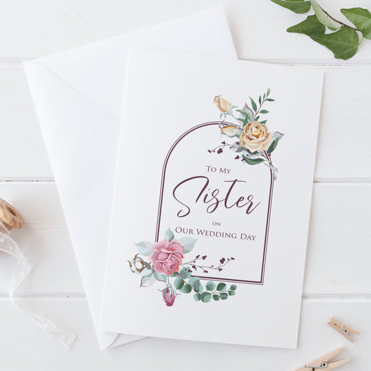 To My Sister on Our Wedding Day Card