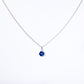 September Sapphire Birthstone Necklace Swarovski Crystal Silver Plated Necklace Jewellery with Personalised Card