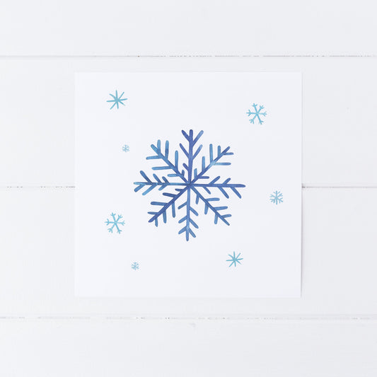 Square Snowflake Blank Christmas Card