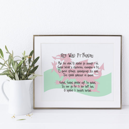 Welsh Dragon National Anthem Chorus Print