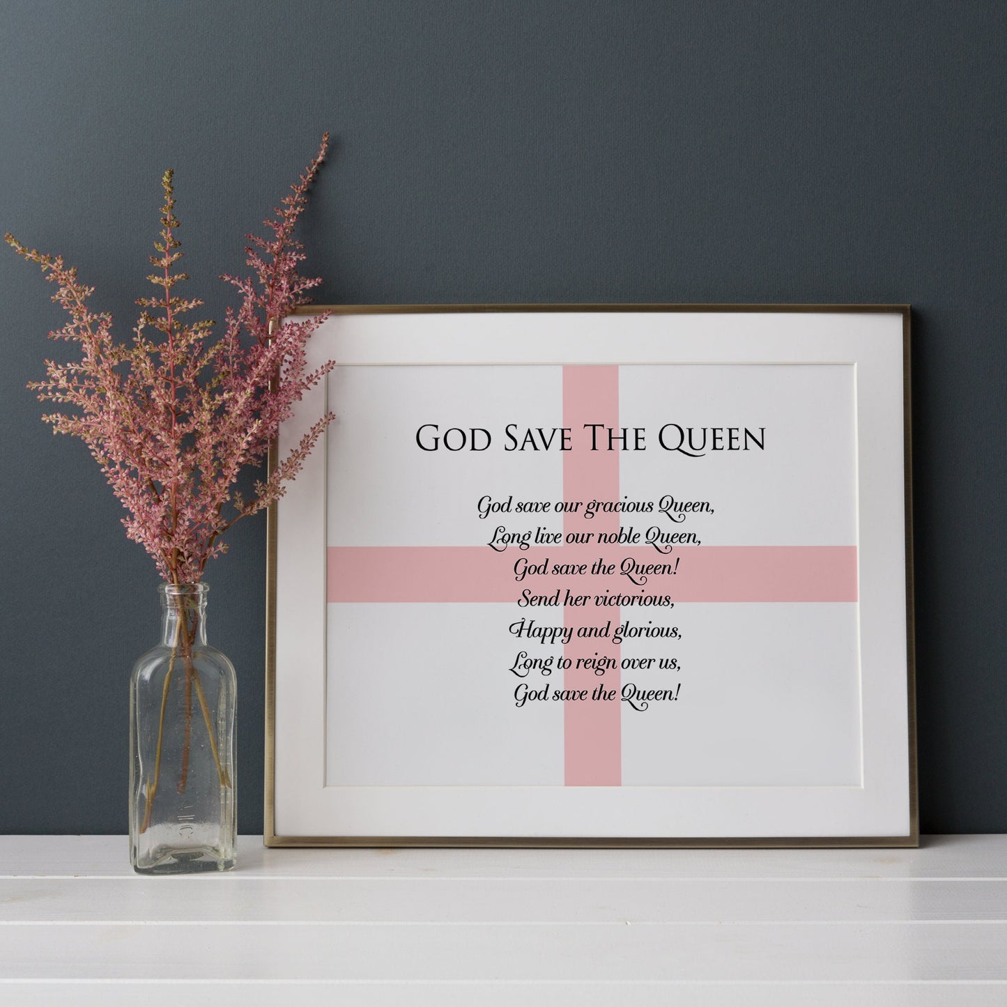 English National Flag Anthem God Save The Queen Print