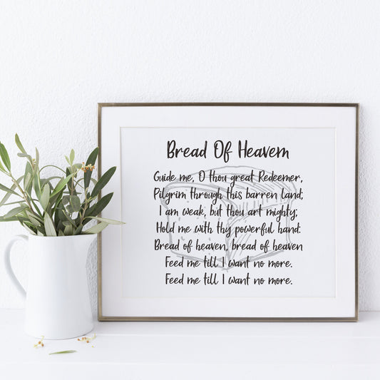 Bread Of Heaven Welsh Song Lyrics Print