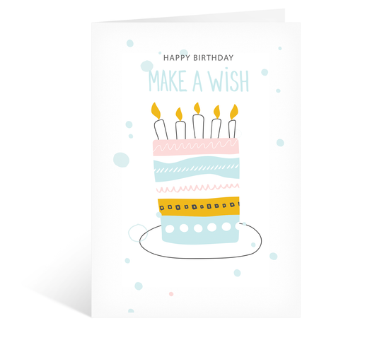 Make A Wish Birthday Card for Mum Dad Friend