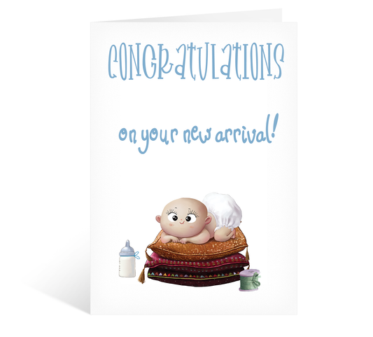 Congratulations On Your New Arrival Card Baby Boy Card