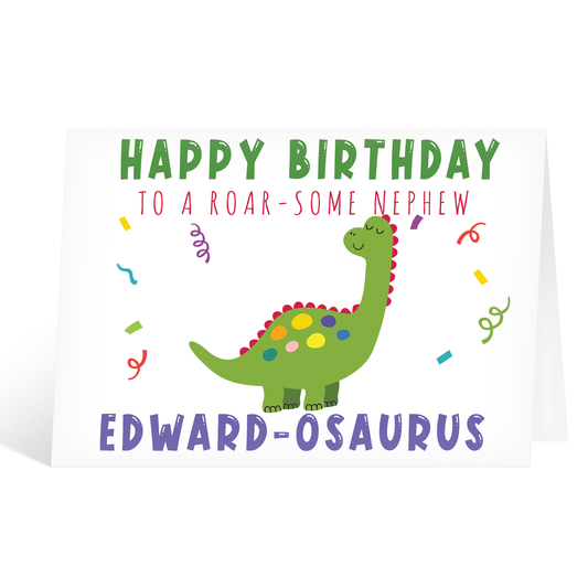 Cute Dinosaur Happy Birthday Baby Boy Card