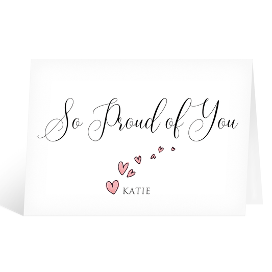 Personalised So Proud Of You Card, Congratulations Card