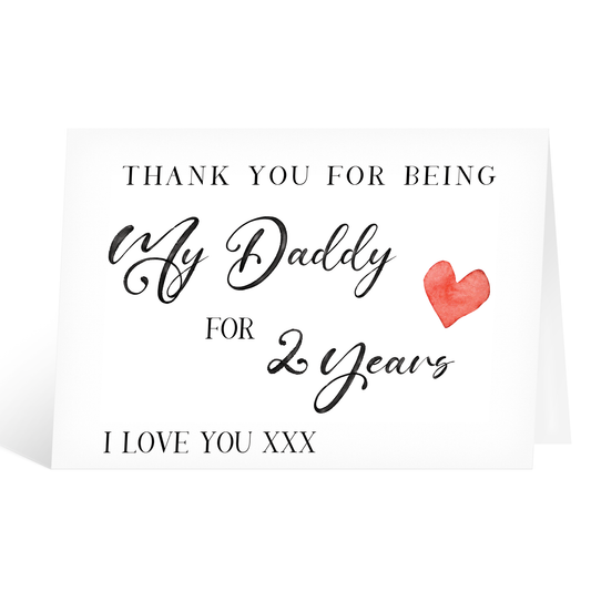 Thank You For Being My Daddy For Years Dad Baby Card