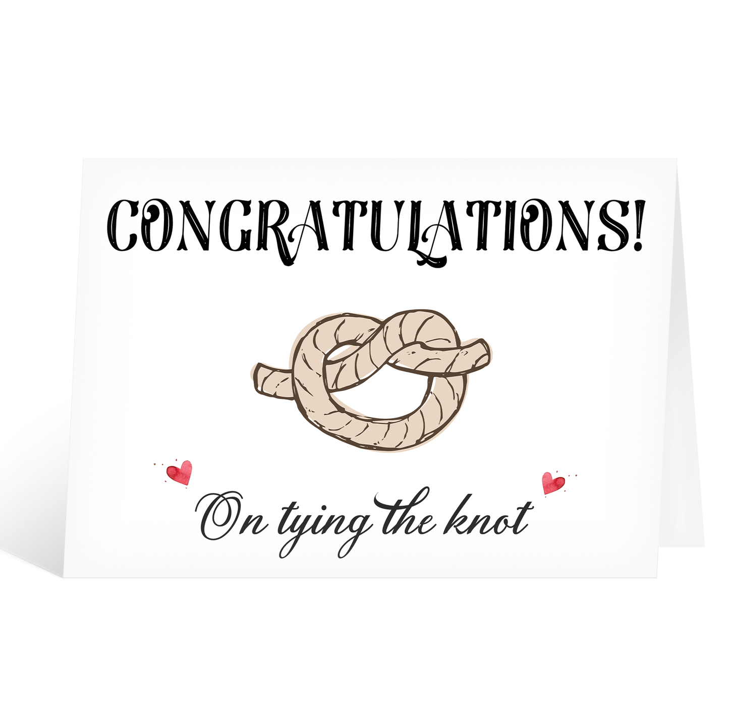 Congratulations On Tying The Knot Wedding Card