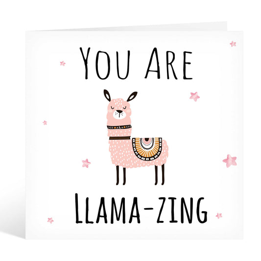 You Are Llama-zing Pink Congratulations New Job Card